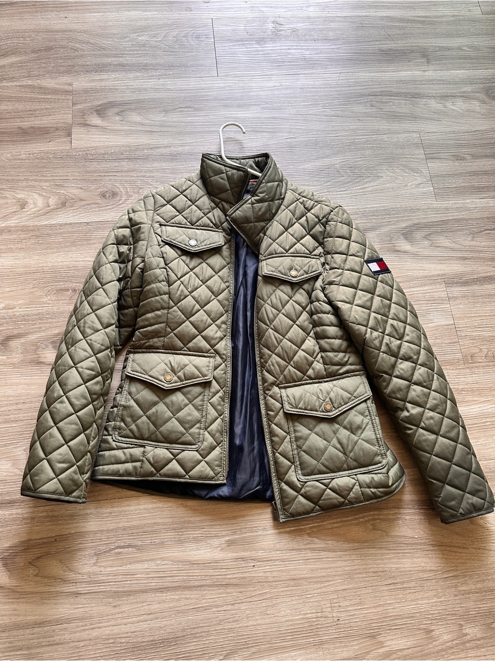 Tommy Hilfiger Quilted Olive Puffer Jacket for women